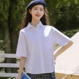  [400] Vải Kate Trắng Học Sinh Chất Lượng Loại Đẹp Lên Áo Sơ Mi Học Sinh (giá bán 0.5m) 