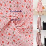  [414] Vải Caro Hoa Nhí Mùa Hè Lên Áo, Quần, Váy, Đầm, Set Bộ (Giá Bán 0.5m) 