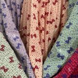  [Vải MM] (410) Vải Caro Họa Tiết Nơ Mùa Hè Lên Áo, Quần, Váy, Đầm, Set Bộ (Giá Bán 0.55m) 