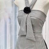  [504] Vải Quần Tây Sọc Xương Cá 18 li Hack Dáng Lên Quần Tây, Vest, Ghi lê, Set Bộ Sang Trọng (Giá Bán 0.55m) 