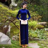  [600] Vải Nhung 7 Biên Trơn Chính Phẩm Mềm Mịn Đẹp Lên Áo Dài, Đầm, Váy, Áo Kiểu (Giá Bán 0.5m) 