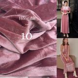  [600] Vải Nhung 7 Biên Trơn Chính Phẩm Mềm Mịn Đẹp Lên Áo Dài, Đầm, Váy, Áo Kiểu (Giá Bán 0.5m) 