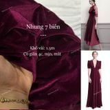  [600] Vải Nhung 7 Biên Trơn Chính Phẩm Mềm Mịn Đẹp Lên Áo Dài, Đầm, Váy, Áo Kiểu (Giá Bán 0.5m) 