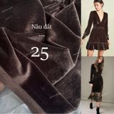  [600] Vải Nhung 7 Biên Trơn Chính Phẩm Mềm Mịn Đẹp Lên Áo Dài, Đầm, Váy, Áo Kiểu (Giá Bán 0.5m) 