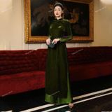  [600] Vải Nhung 7 Biên Trơn Chính Phẩm Mềm Mịn Đẹp Lên Áo Dài, Đầm, Váy, Áo Kiểu (Giá Bán 0.5m) 