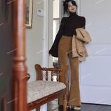  [Vải MM] (601) Vải Nhung Tăm Nhỏ Dày Vừa, Mềm, Không Giãn Lên Quần, Áo Khoác, Váy, Đầm (Giá Bán 0.55m) 