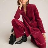  [Vải MM] (602) Vải Nhung Tăm Lớn Dày Dặn, Không Giãn Lên Quần, Áo Khoác, Váy, Đầm (giá bán 0.55m) 