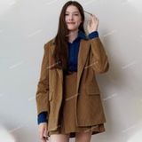  [Vải MM] (602) Vải Nhung Tăm Lớn Dày Dặn, Không Giãn Lên Quần, Áo Khoác, Váy, Đầm (giá bán 0.55m) 