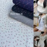  [700] Vải Thun Tăm In Họa Tiết Co Giãn 4 Chiều May Áo, Đồ Ngủ, Váy, Đầm Thiết Kế (Giá bán 0.5m) 