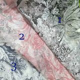  [Vải MM] (216) Vải Tơ Gấm Hoa Ép Thiết Kế Sang Trọng Lên Đầm, Váy, Set Bộ, Áo Dài Cần Lót (Giá bán 0.5m) 