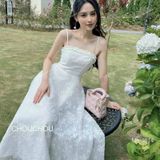  [Vải MM] [208] Vải Tơ Ép Hoa Nhẹ, Mềm, Lên Sơ Mi, Đầm, Váy Đẹp, Sang Trọng Cần Lót (Giá Bán 0.5m) 