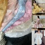  [Vải MM] [208] Vải Tơ Ép Hoa Nhẹ, Mềm, Lên Sơ Mi, Đầm, Váy Đẹp, Sang Trọng Cần Lót (Giá Bán 0.5m) 