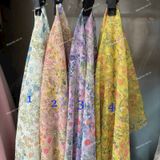  [711] Vải Tơ Hoa Thiên Nhiên Sang Trọng May Sơ Mi, Đầm, Váy, Set Bộ Thiết Kế (Giá Bán 0.5m) 