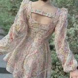  [711] Vải Tơ Hoa Thiên Nhiên Sang Trọng May Sơ Mi, Đầm, Váy, Set Bộ Thiết Kế (Giá Bán 0.5m) 