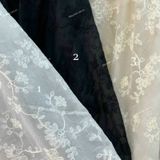  [Vải MM] (203) Vải Tơ Thêu Hoa Nhẹ, Mềm, Mướt Lên Sơ Mi, Đầm, Váy Đẹp, Sang Trọng (Giá Bán 0.5m) 
