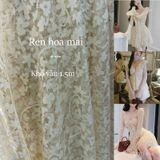  [222] Vải Ren Hoa Mai Cao Cấp Chính Phẩm Lên Váy, Đầm, Set Sang Trọng, Thanh Lịch (Giá bán 0.5m) 