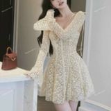  [222] Vải Ren Hoa Mai Cao Cấp Chính Phẩm Lên Váy, Đầm, Set Sang Trọng, Thanh Lịch (Giá bán 0.5m) 