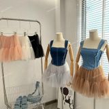  [Vải MM] (251) Vải Lưới Cứng Đứng Form, Không Giãn Lên Áo Kiểu, Đầm, Váy Thiết Kế (Giá Bán 1m) 