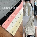  [Vải MM] (822) Vải Dù Nhăn In Nơ Hot Trend Lên Áo, Áo Khoác, Quần, Set Bộ, Đầm, Váy (Giá Bán 0.55m) 
