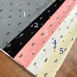  [Vải MM] (822) Vải Dù Nhăn In Nơ Hot Trend Lên Áo, Áo Khoác, Quần, Set Bộ, Đầm, Váy (Giá Bán 0.55m) 