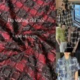  [843] Vải Dạ Chỉ Nổi Vuông Dày Vừa Lên Sơ Mi, Set Bộ, Quần, Váy, Đầm Sang Trọng Đứng Form (Giá bán 0.5m) 