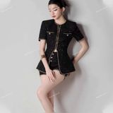  [844] Vải Dạ Tweed Kim Sa Lên Vest, Set Bộ, Quần, Váy, Đầm Sang Trọng Đứng Form (Giá bán 0.5m) 
