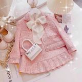  [844] Vải Dạ Tweed Kim Sa Lên Vest, Set Bộ, Quần, Váy, Đầm Sang Trọng Đứng Form (Giá bán 0.5m) 