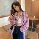  [845] Vải Dạ Tweed Đan Kép Dày Vừa Lên Vest, Set Bộ, Quần, Váy, Đầm Thiết Kế (giá bán 0.5m) 