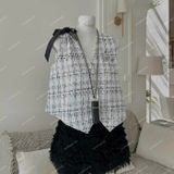  [845] Vải Dạ Tweed Đan Kép Dày Vừa Lên Vest, Set Bộ, Quần, Váy, Đầm Thiết Kế (giá bán 0.5m) 