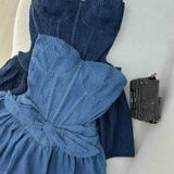  [804] Vải Jean Chấm Thời Trang Chính Phẩm Lên Sơ Mi, Váy, Đầm, Set Bộ (giá bán 0.5m) 