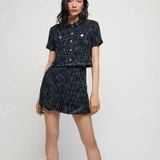  [Vải MM] (835) Vải Dạ Tweed Muối Tiêu Lên Vest, Set Bộ, Quần, Váy, Đầm Sang Trọng Đứng Form (Giá 0.5m) 