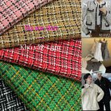  [842] Vải Dạ Tweed Sọc Đan Dày Vừa Lên Vest, Set Bộ, Quần, Váy, Đầm Sang Trọng Đứng Form (Giá bán 0.5m) 