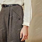  [Vải MM] (832) Vải Dạ Tweed Cánh Én Lên Vest, Set Bộ, Quần, Váy, Đầm Sang Trọng Đứng Form (Giá bán 0.5m) 