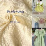  [Vải MM] (204) Vải Tơ Xốp Vuông Nhẹ, Mềm, Lên Sơ Mi, Đầm, Váy Đẹp, Sang Trọng Cần Lót (Giá Bán 0.5m) 