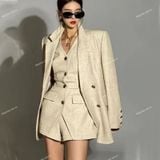  [Vải MM] (511) Vải Xước Hàn Mát, Mịn, Giãn Nhẹ Lên Quần Tây, Vest, Váy, Đầm, Set (Giá 0.55m) 