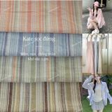  [Vải MM] (402) Vải Sơ Mi Kate Sọc Đứng Mềm, Mát lên Sơ Mi Nam Nữ, Đầm, Set Bộ (Giá bán 0.55m) 