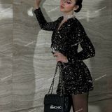  [Vải MM] (604) Vải Nhung Kim Sa Co Giãn May Áo Dài, Áo Kiểu, Váy, Đầm Thiết Kế (Giá 0.5m) 