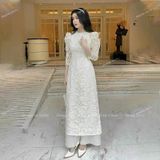  [Vải MM] (283) Vải Ren Tơ Mềm Nhẹ, Không Giãn Lên Áo Kiểu, Đầm, Váy, Áo Dài, Set Thiết Kế (Giá Bán 0.5m) 