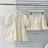  [Vải MM] (203) Vải Tơ Thêu Hoa Nhẹ, Mềm, Mướt Lên Sơ Mi, Đầm, Váy Đẹp, Sang Trọng (Giá Bán 0.5m) 