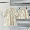  [Vải MM] (Giá 0.5m) (203) Vải Tơ Thêu Hoa Nhẹ, Mềm, Mướt Lên Sơ Mi, Đầm, Váy Đẹp, Sang Trọng 