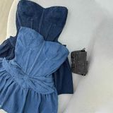  [804] Vải Jean Chấm Thời Trang Chính Phẩm Lên Sơ Mi, Váy, Đầm, Set Bộ (giá bán 0.5m) 