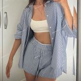  [Vải MM] (406) Vải Kate Sọc Nhỏ May Sơ Mi Nam Nữ, Đầm, Váy, Bộ (Giá Bán 0.55m) 