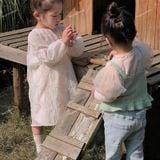  [Vải MM] [207] Vải Tơ Nhăn Thêu Hoa Nhẹ, Mềm, Mướt Lên Sơ Mi, Đầm, Váy Đẹp, Sang Trọng (Giá bán 0.5m) 