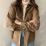  [Vải MM] (602) Vải Nhung Tăm Lớn Dày Dặn, Không Giãn Lên Quần, Áo Khoác, Váy, Đầm (giá bán 0.55m) 