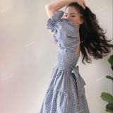  [Vải MM] (403) Vải Sơ Mi Caro 2 Li Mềm, Mát lên Sơ Mi Nam Nữ, Đầm, Set Bộ (Giá bán 0.55m) 