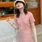  [Vải MM] (404) Vải Kate Caro Chỉ Nổi May Sơ Mi Nam Nữ, Đầm, Váy, Bộ (Giá bán 0.55m) 