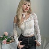  [285] Vải Ren Thun Co Giãn, Mềm Chuyên Lên Váy, Đầm, Áo Thiết Kế, Sang Trọng (Giá Bán 0.5m) 