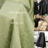  [Vải MM] (306) Gấm Hoa Nổi Họa Tiết Lên Áo, Váy, Đầm, Áo Dài, Set Bộ Sang Trọng (Giá Bán 0.5m) 