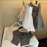 [842] Vải Dạ Tweed Sọc Đan Dày Vừa Lên Vest, Set Bộ, Quần, Váy, Đầm Sang Trọng Đứng Form (Giá bán 0.5m) 