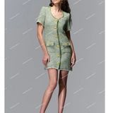  [831] Vải Dạ Tweed Sọc Dày Vừa Lên Vest, Set Bộ, Quần, Váy, Đầm Sang Trọng Đứng Form (Giá Bán 0.5m) 